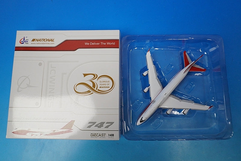 1:400 B747-400BCF cargo conversion National Air 30th anniversary flap down N936CA LH4278A JC Wings airplane model