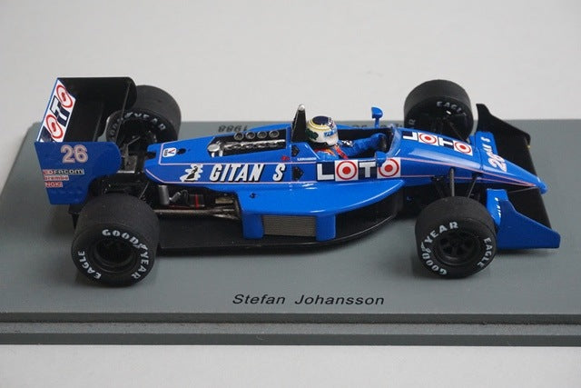 1:43 Spark S3969 Ligier JS31 Detroit GP 1988 #26 S.Johansson