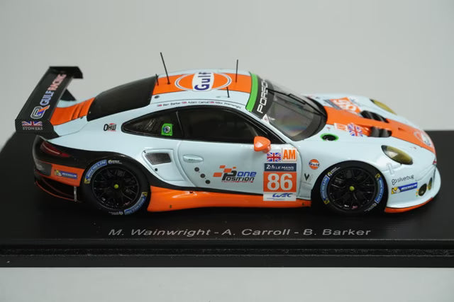 1:43 SPARK S5141 Porsche 911 RSR Gulf Racing LM 2016 #86 M. Wainwright model car