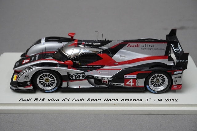 1:43 SPARK S3703 Audi R18 Ultra Sport North American Le Mans 3rd 2012 #4 model car