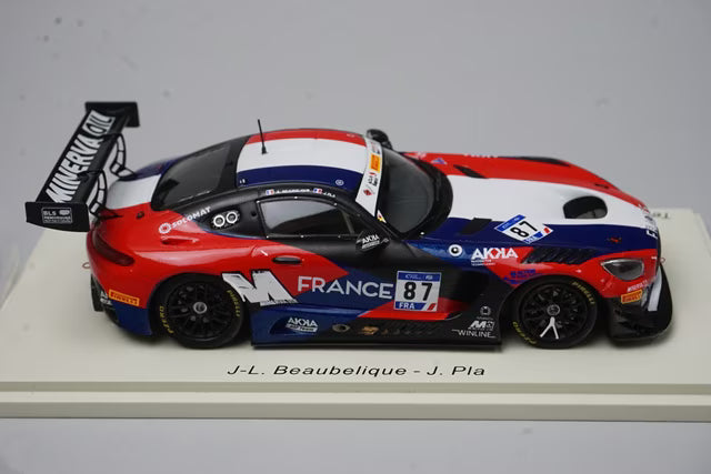 1:43 Spark S6306 Team France Mercedes-AMG GT3 FIA GT Nations Cup Bahrain 2018 #87 J-L.Baubelic / J.Pra