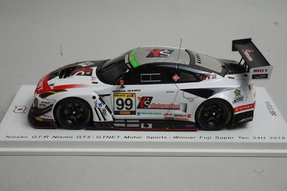 1:43 SPARK SJ067 Nissan GT-R NISMO GT3-GTNET Motor Sports-Winner Super Tec 24h #99 2018