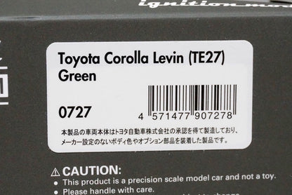 1:43 ignition model IG0727 Toyota Corolla Levin (TE27) Green