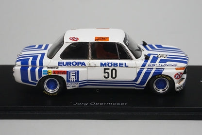 1:43 SPARK SG039 BMW 2002 Hockenheim Winner 1974 #50 J. Obermoser model car
