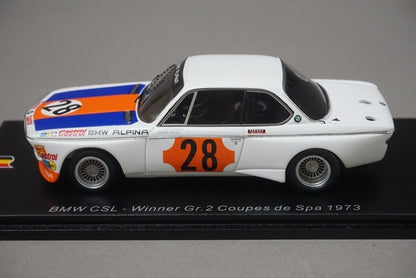 1:43 SPARK SB226 BMW CSL coupes de SPA Winner N.Lauda 1973 #28