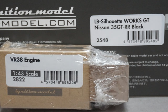 1:43 ignition model IG2548 LB Silhouette Works GT Nissan 35GT-RR JSP black VR38DETT engine included 60th Shizuoka Hobby Show Limited