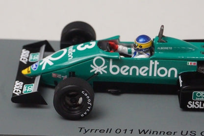 1:43 SPARK S7286 Tyrrell 011 American GP Winner 1983 #3 Michele Alboreto