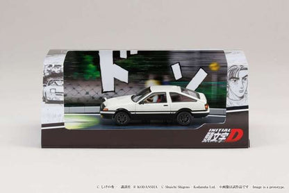 HJ643008DB Hobby JAPAN 1:64 Toyota Sprinter Trueno GT APEX AE86 / Initial D VS Takahashi Ryosuke Takumi Fujiwara with driver figure