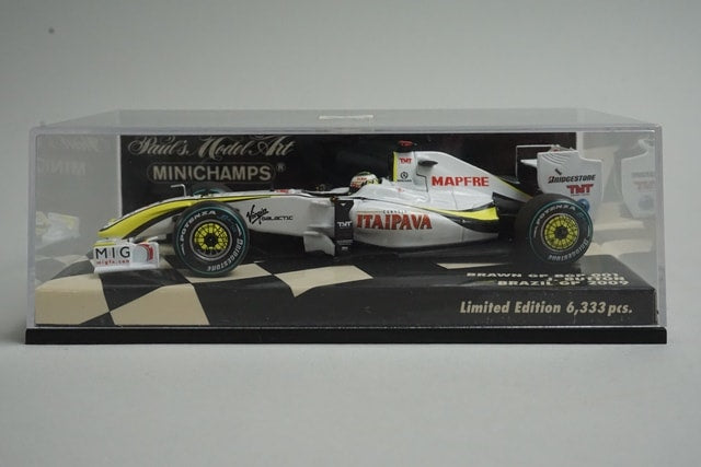 1:43 MINICHAMPS 400090622 Brawn GP BGP 001 Brazil GP 2009 #22 Jenson Button model car