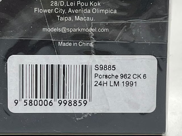 1:43 SPARK S9885 Porsche 962 CK 6 Le Mans LM 24h 1991 #11