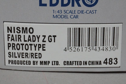 1:43 EBBRO 43483 NISMO Fairlady Z GT Prototype #23 Silver / Red