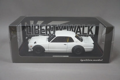 1:18 ignition model IG0657 LB WORKS Hakosuka 2Dr White