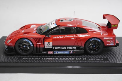 1:43 EBBRO 22314 Nissan Hasemi Tomica Ebro GT-R Rd.1 2009 #3 model car