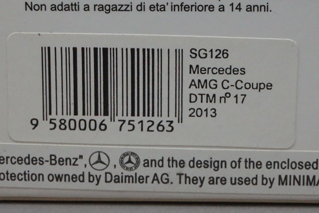 1:43 SPARK SG126 Mercedes AMG C-Coupe DTM 2013 #17