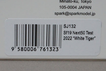 1:43 SPARK SJ132 SF19 Next50 Test 2022 "White Tiger"