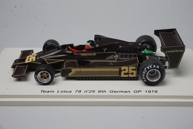 1:43 SPARK S1847 Team Lotus 78 6th German GP 1978 #25