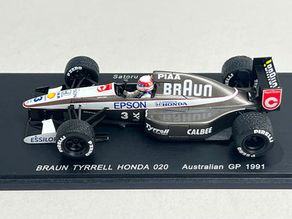 1:43 SPARK FS02 BRAUN Tyrrell Honda 020 Australian GP 1991 #3 25th Anniversary Racing On