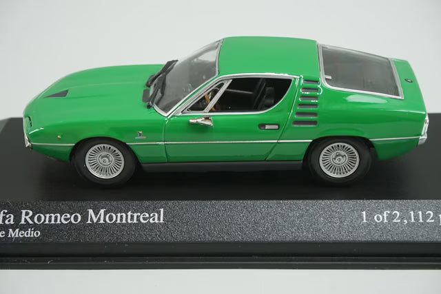 1:43 MINICHAMPS 400120621 Alfa Romeo Montreal 1973 Green model car