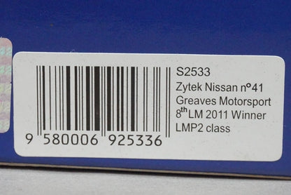 1:43 SPARK S2533 Zytek Nissan Graves Motorsports LM 2011 Winner LMP2 Class #41