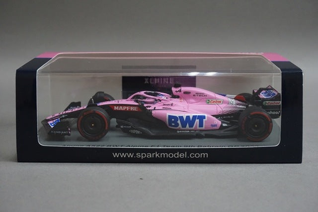 1:43 SPARK S8522 Alpine A522 BWT F1 Team Bahrain GP 2022 #14 Fernando Alonso model car