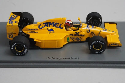 1:43 Spark S1784 Lotus 102 Japanese GP 1990 #12 J. Herbert Camel specification