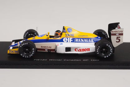1:43 SPARK S4322 Williams FW12C T.Bootzen Canada GP Winner #5