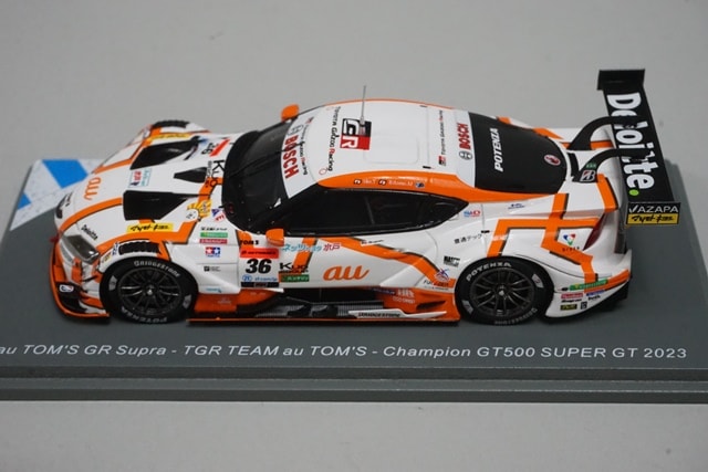 1:43 SPARK 43SGT2023 Toyota au TOM'S GR Supra TGR GT500 Super GT 2023 #36 Champion board included model car