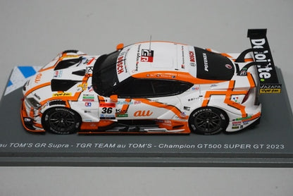 1:43 SPARK 43SGT2023 Toyota au TOM'S GR Supra TGR GT500 Super GT 2023 #36 Champion board included model car