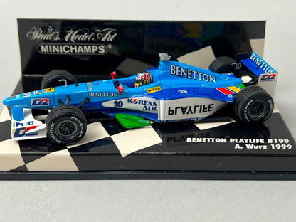 1:43 MINICHAMPS 430990010 Benetton Playlife B199 1999 #10 A.Waltz model car
