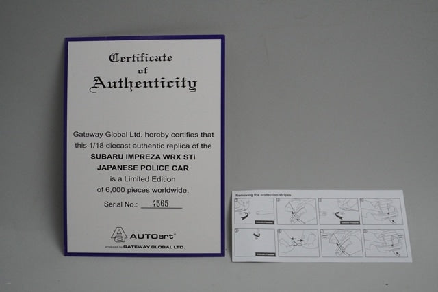 1:18 AUTOart 78656 Subaru Impreza WRX STI Police Car model car
