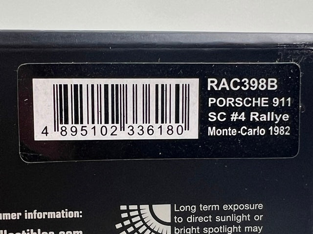 1:43 ixo RAC398B Porsche 911 SC Monte Carlo Rally 1982 #4 G. Frequen J-F. Faucille model car