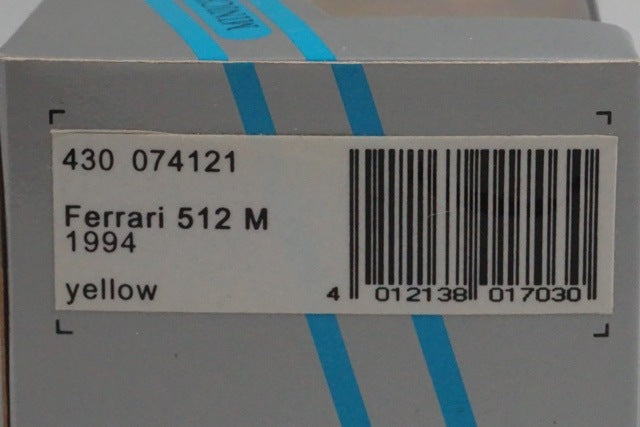 1:43 MINICHAMPS 430074121 Ferrari 512M 1994 Yellow model car