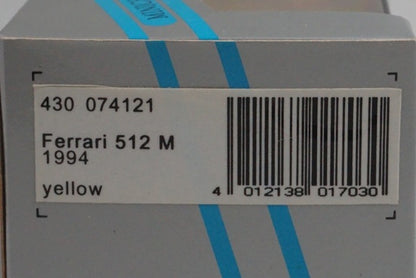 1:43 MINICHAMPS 430074121 Ferrari 512M 1994 Yellow model car