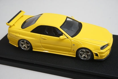 1:43 HPI 8400 Mirage Nissan NISMO R34 GT-R S-tune Lightning Yellow model car