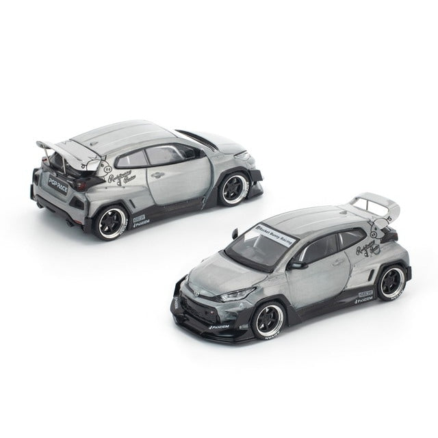 [ Pre-order ] PR640329 POP RACE 1:64 PANDEM GR YARIS RAW METAL Pandem GR Yaris RAW Finish