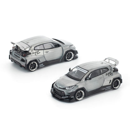 [ Pre-order ] PR640329 POP RACE 1:64 PANDEM GR YARIS RAW METAL Pandem GR Yaris RAW Finish