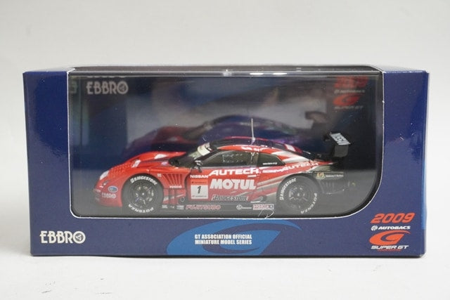 1:43 EBBRO 44232 Nissan Motul Autech GT-R Super GT500 Rd.3 Fuji 2009 #1 model car