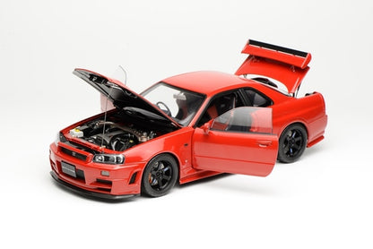M83411 MOTORHELIX 1:18 Nissan SKYLINE GT-R R34 CUSTOMIZED VERSION ACTIVE RED model car