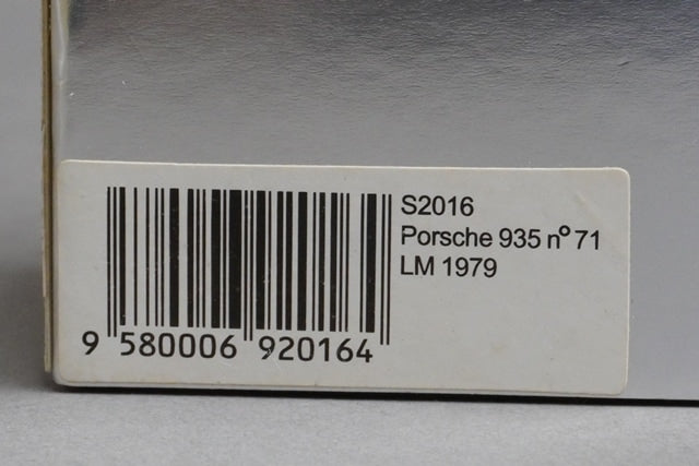 1:43 SPARK S2016 Porsche 935 Le Mans 1979 #71 model car