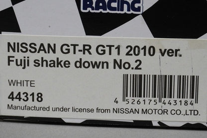 1:43 EBBRO 44318 Nissan GT-R GT1 Fuji 2010 #2 Shakedown model car