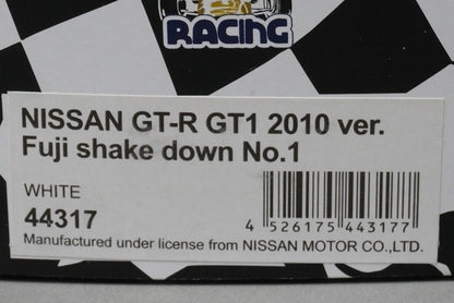 1:43 EBBRO 44317 Nissan GT-R GT1 Fuji 2010 #1 Shakedown model car