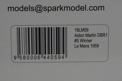 1:18 Spark 18LM59 Aston Martin DBR1 Le Mans Winner 1959 #5 model car