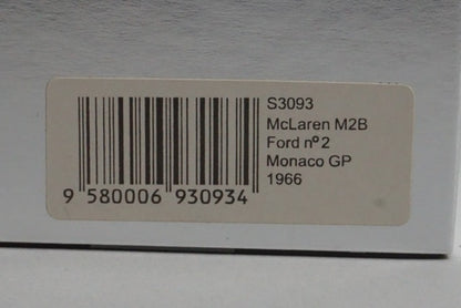 1:43 SPARK S3093 McLaren M2B Ford Monaco GP 1966 #2 B. McLaren model car