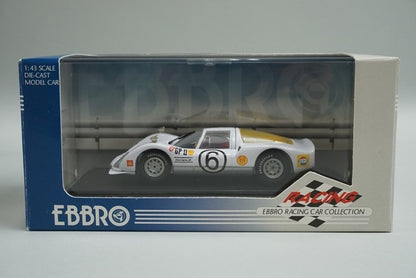 1:43 EBBRO 43371 Porsche 906 Carrera 6 Japanese GP 1967 #6 White model car