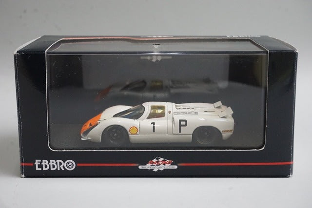 1:43 EBBRO 43739 Porsche 908 Short Tail Nürburgring 1968 #1 White/Orange