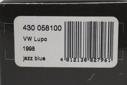 1:43 MINICHAMPS 430058100 VW Lupo 1998 Jazz Blue