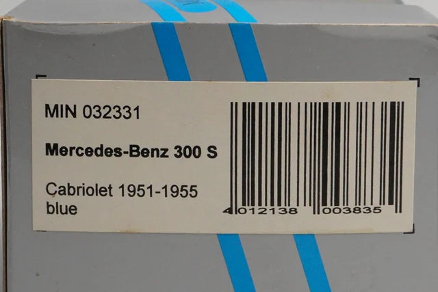 1:43 MINICHAMPS MIN032331 Mercedes-Benz 300S Cabriolet 1951-1955 Blue