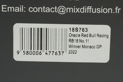 1:18 Spark 18S763 Oracle Red Bull Racing RB18 Monaco GP Winner 2022 #11