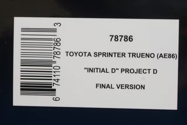1:18 AUTOart 78786 Toyota Sprinter Trueno (AE86) Initial D Project D Final Version