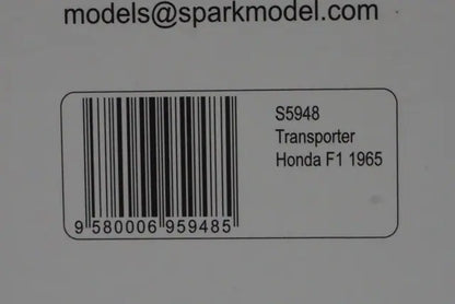 1:43 Spark S5948 Transporter Honda F1 1965